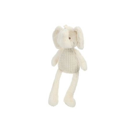 Doudou peluche pantin éléphant longues jambes écru crème 40 cm NICOTOY