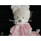 Doudou ours plat rose losange étoiles lune oiseau brille dans le noir NICOTOY