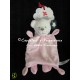 Doudou ours plat rose étoiles lune oiseau brille dans le noir NICOTOY