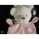 Doudou ours plat rose étoiles lune oiseau brille dans le noir NICOTOY