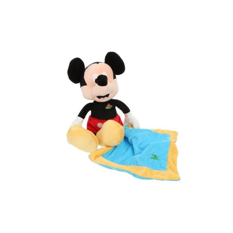 Peluche Mickey avec mouchoir 40 cm DISNEY - DOUDOU STORE